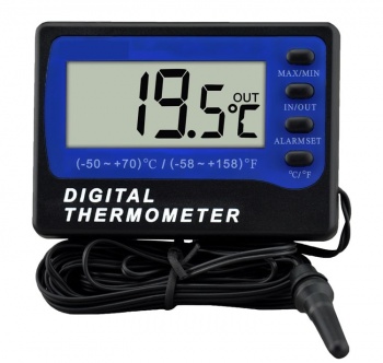 Aquarium / Fridge Max Min Thermometer With Alarm