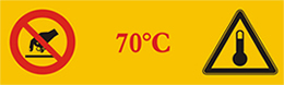Tempsafe 60oC Safety LCD Label