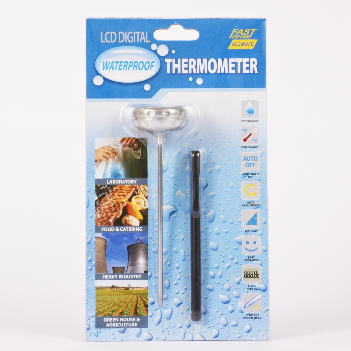 Digital Waterproof Thermometer | Stainless Steel Construction