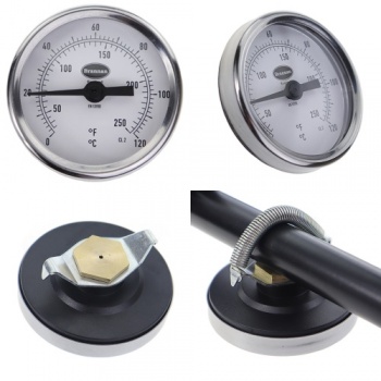 Clip on Pipe Thermometer - Brannan