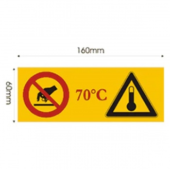Tempsafe 60oC Safety LCD Label
