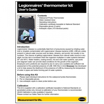 Legionella kit - Brannan Cert Date 15/3/2023