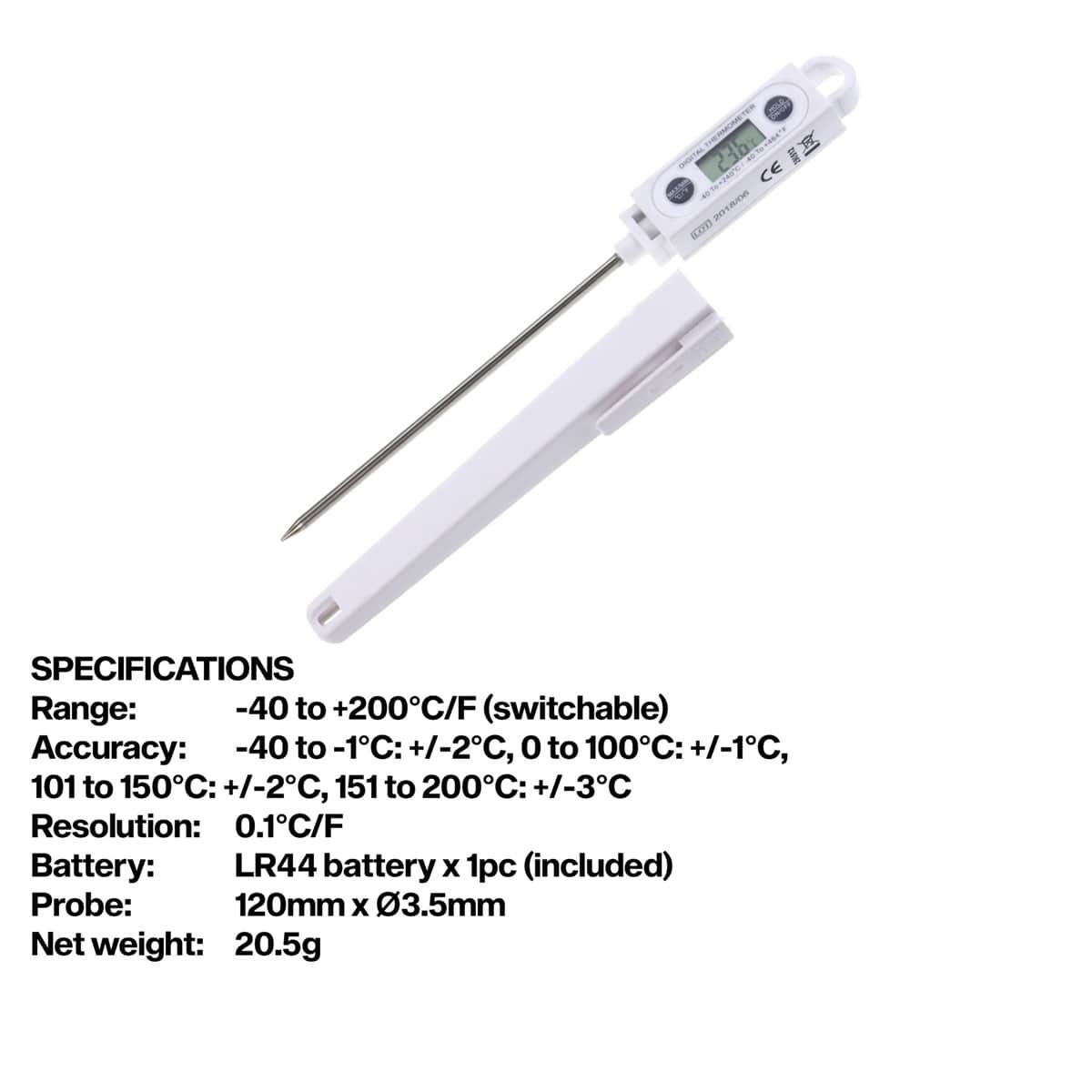 Brannan Calibrated Water Resistant Digital Thermometer | Calibration Date 13/03/2024