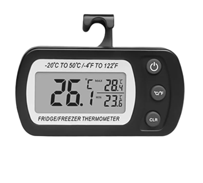 Fridge Thermometer Max Min | Black