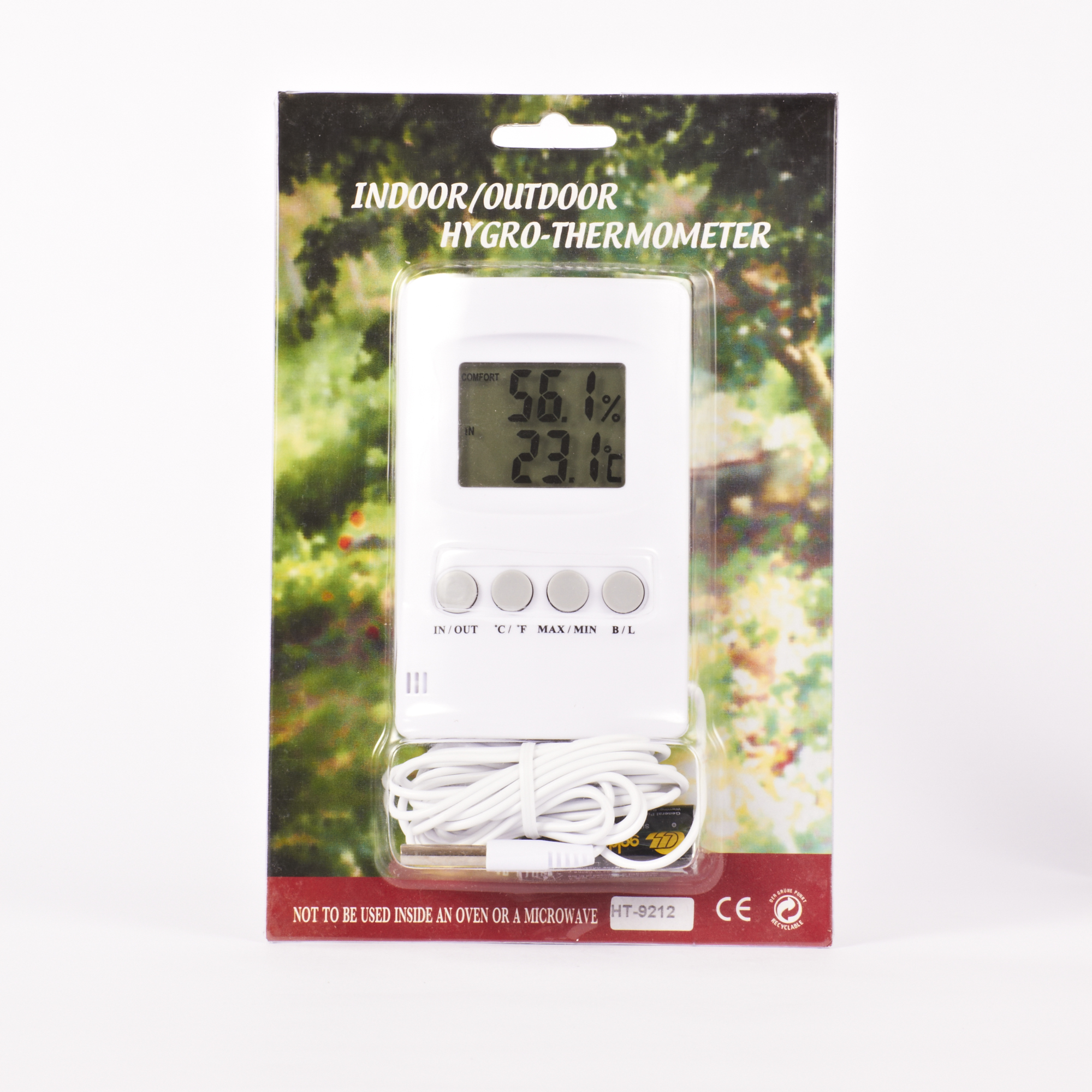 Dual Display Thermometer Hygrometer (BATTERIES NOT INCLUDED)